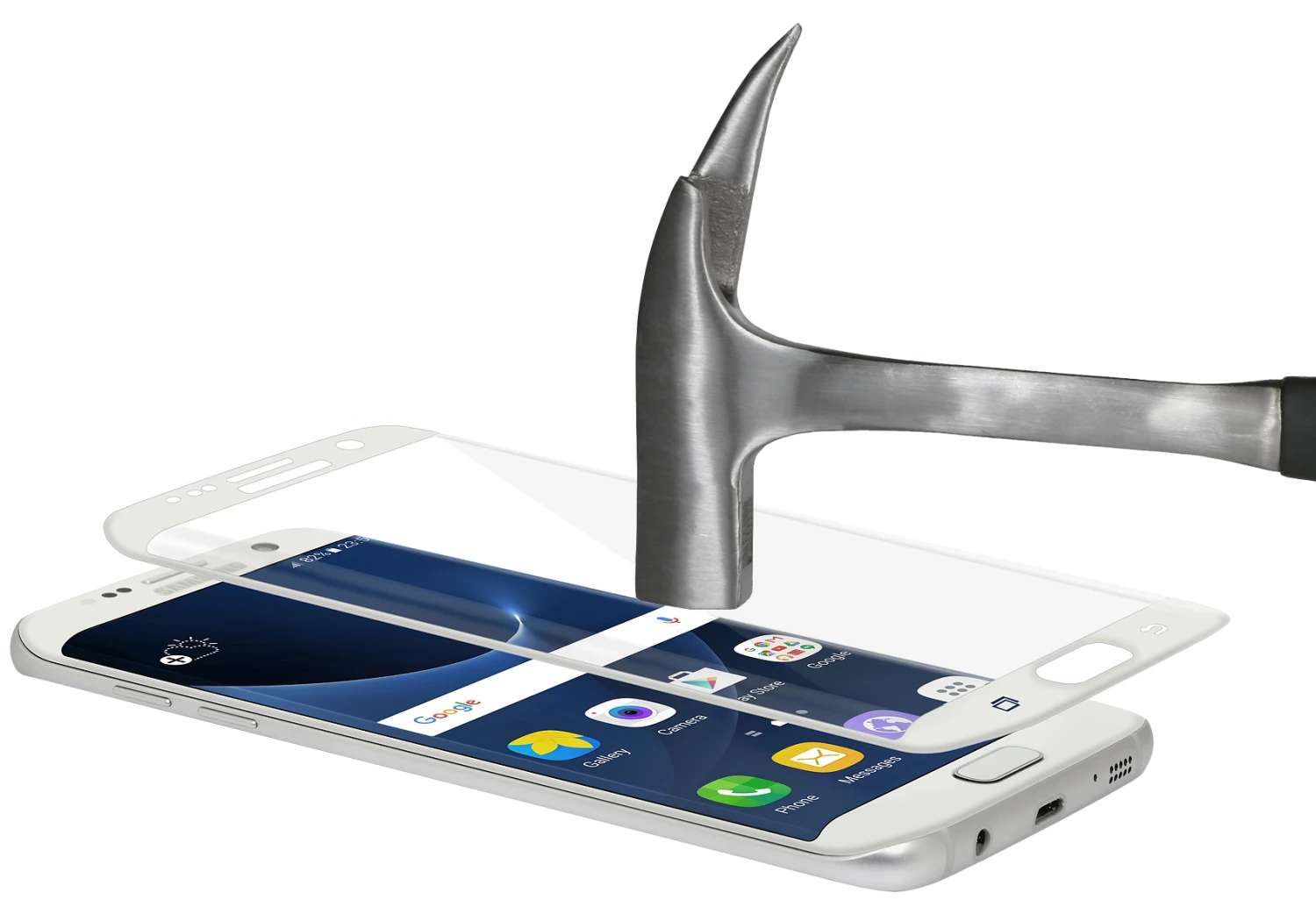 StilGut - Panzerglas 3D Curved Samsung Galaxy S7 Edge Mit Weißem Rand 4 StilGut - Panzerglas 3D Curved Samsung Galaxy S7 Edge Mit Weißem Rand – Bild 2