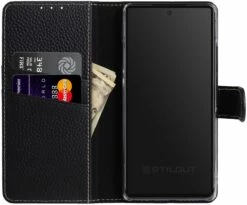 StilGut - Google Pixel 6a Cover Talis Mit Kartenfach -StilGut Verkaufs-Shop Google Pixel 6a Wallet Case Black Shop 4