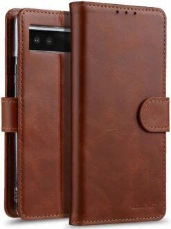 StilGut - Google Pixel 6a Cover Talis Mit Kartenfach -StilGut Verkaufs-Shop Google Pixel 6a Wallet Case cognac 1