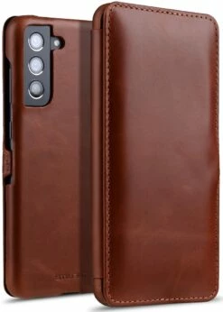 StilGut - Samsung Galaxy S21 FE Tasche Book Type Mit Clip 15 StilGut - Samsung Galaxy S21 FE Tasche Book Type Mit Clip -StilGut Verkaufs-Shop Samsung Galaxy S21 FE Book Case clip Cognac Shop 1