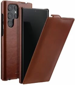 StilGut - Samsung Galaxy S22 Ultra Hülle UltraSlim 20 StilGut - Samsung Galaxy S22 Ultra Hülle UltraSlim -StilGut Verkaufs-Shop Samsung Galaxy S22 Ultra Flip Case Brown Shop 1