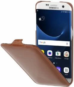 StilGut - Samsung Galaxy S7 Edge Hülle UltraSlim Aus Leder -StilGut Verkaufs-Shop Samsung Galaxy S7edge cognac 01 1