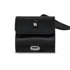 StilGut - AirPods 2 Hülle Aus Leder Mit Lederband -StilGut Verkaufs-Shop airpods2 wireless case aus leder mit lederband schwarz nappa 04
