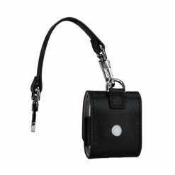 StilGut - AirPods 2 Hülle Aus Leder Mit Lederband & Karabiner -StilGut Verkaufs-Shop airpods2 wireless case mit lederband karabiner schwarz nappa 02