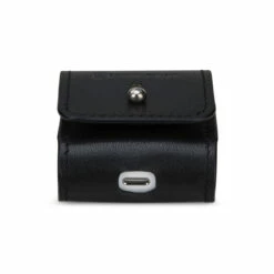 StilGut - AirPods 2 Hülle Aus Leder Mit Lederband & Karabiner -StilGut Verkaufs-Shop airpods2 wireless case mit lederband karabiner schwarz nappa 04