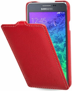 StilGut - Handyhülle Für Samsung Galaxy Alpha "UltraSlim" Aus Leder -StilGut Verkaufs-Shop galaxy alpha huelle us r 01