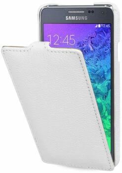StilGut - Handyhülle Für Samsung Galaxy Alpha "UltraSlim" Aus Leder -StilGut Verkaufs-Shop galaxy alpha tasche us w 01 1