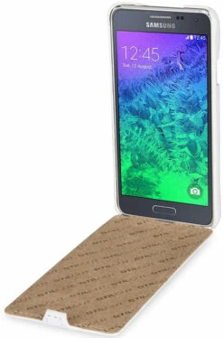 StilGut - Handyhülle Für Samsung Galaxy Alpha "UltraSlim" Aus Leder -StilGut Verkaufs-Shop galaxy alpha tasche us w 02