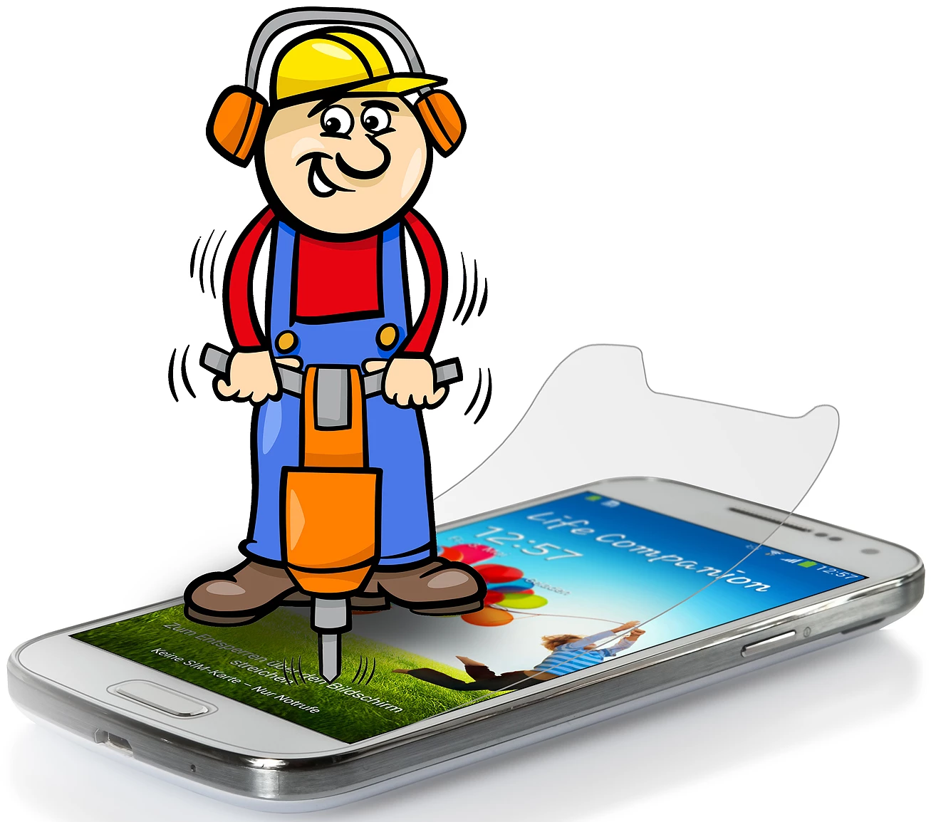 StilGut - Displayschutzfolie Panzerglas Für Samsung Galaxy S4 Mini 5 StilGut - Displayschutzfolie Panzerglas Für Samsung Galaxy S4 Mini – Bild 3