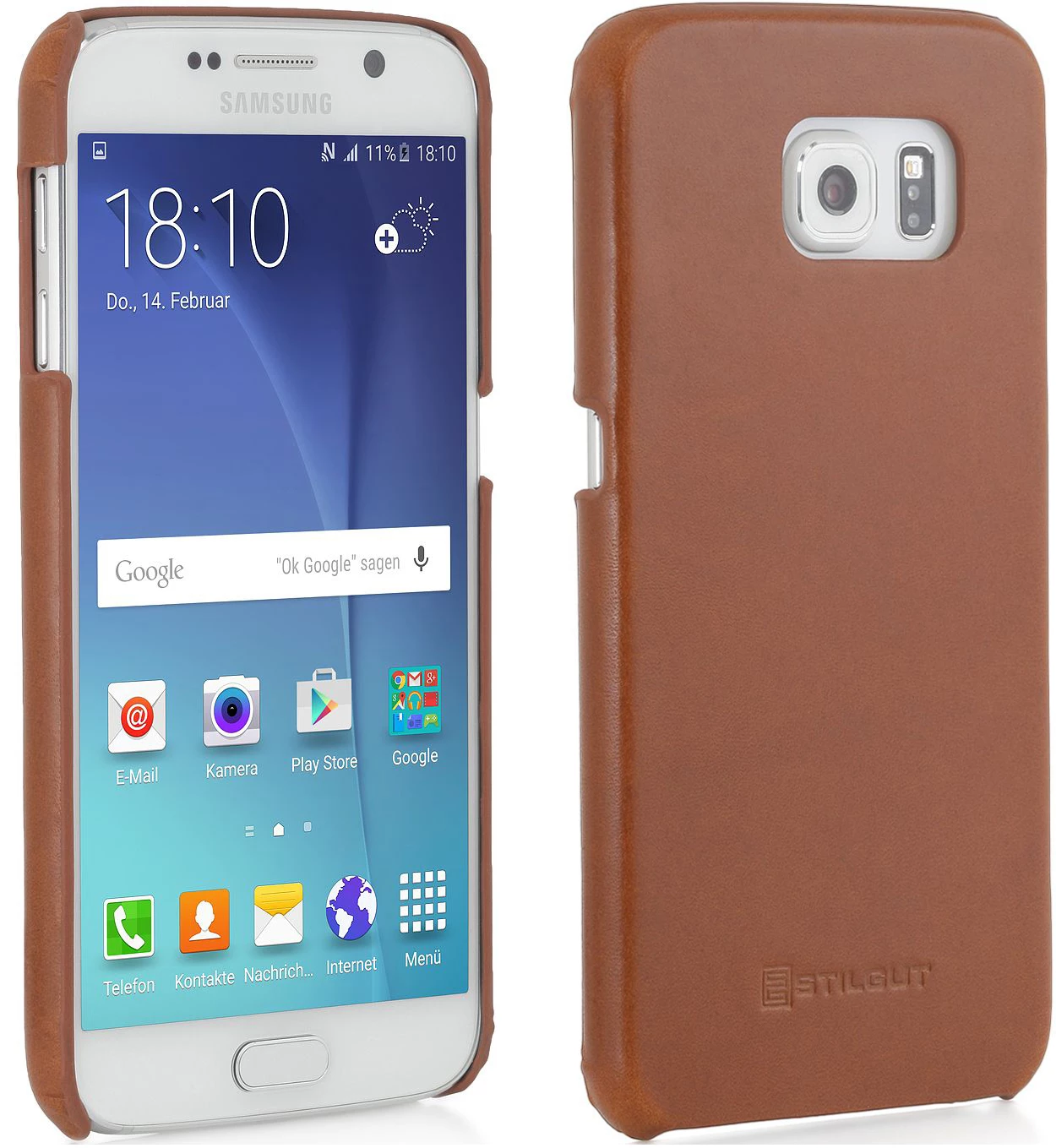 StilGut - Handyhülle Für Galaxy S6 "Cover Type" Aus Leder 12 StilGut - Handyhülle Für Galaxy S6 "Cover Type" Aus Leder – Bild 10