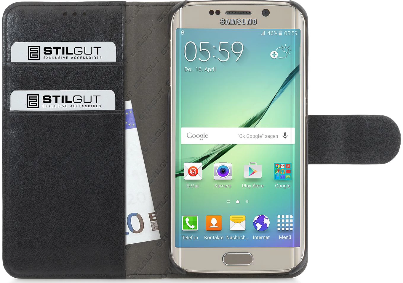 StilGut - Handyhülle Für Galaxy S6 Edge "Talis" Mit Lasche 3 StilGut - Handyhülle Für Galaxy S6 Edge "Talis" Mit Lasche