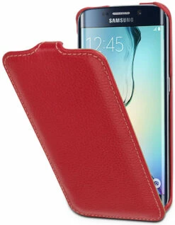 StilGut - Handyhülle Für Galaxy S6 Edge "UltraSlim" Aus Leder 33 StilGut - Handyhülle Für Galaxy S6 Edge "UltraSlim" Aus Leder -StilGut Verkaufs-Shop galaxy s6 edge tasche us rot 01