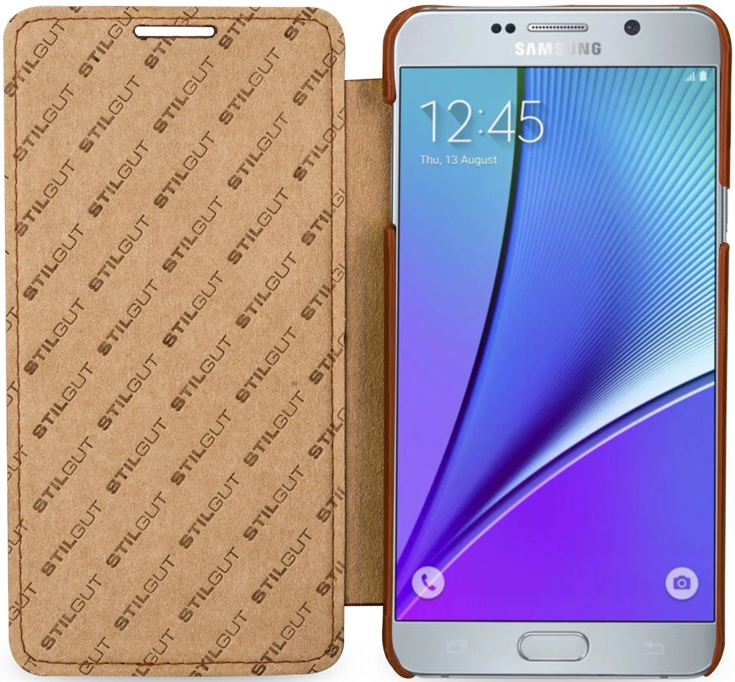 StilGut - Handyhülle Für Galaxy Note 5 „Book Type“ Ohne Clip 4 StilGut - Handyhülle Für Galaxy Note 5 „Book Type“ Ohne Clip – Bild 2