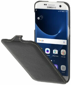 StilGut - Samsung Galaxy S7 Edge Hülle UltraSlim Aus Leder -StilGut Verkaufs-Shop galaxy s7 edge handyhuelle ultraslim schw 01XiagUC2ckLbpd