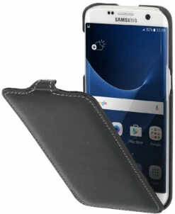 StilGut - Samsung Galaxy S7 Edge Hülle UltraSlim Aus Leder -StilGut Verkaufs-Shop galaxy s7 edge huelle ultraslim schwarz nappa 01