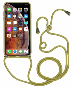 StilGut - Handykette Für IPhone X Mit Lederrückseite -StilGut Verkaufs-Shop handykette iphone x grun 01