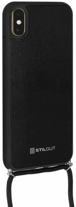 StilGut - Handykette Für IPhone XS Mit Lederrückseite -StilGut Verkaufs-Shop handykette iphone xs schwarz 022iiVvEnImHN0C