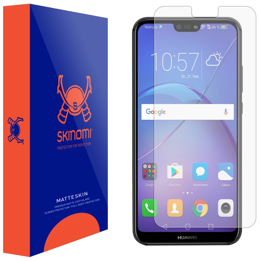 Skinomi - Huawei P20 Lite Displayschutzfolie MatteSkin 3 Skinomi - Huawei P20 Lite Displayschutzfolie MatteSkin