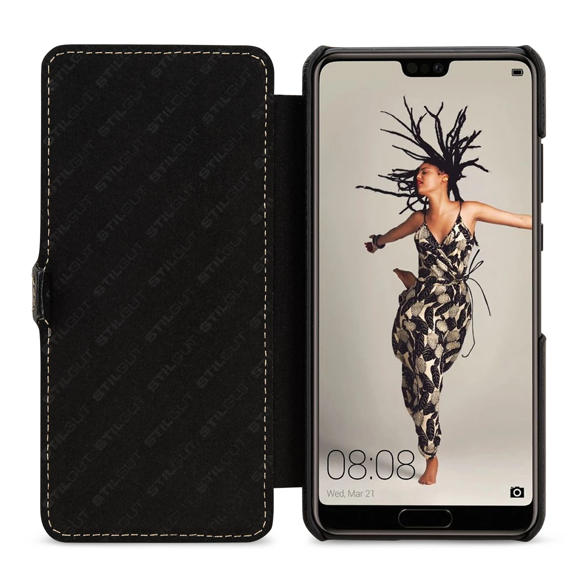 StilGut - Huawei P20 Tasche Book Type Mit Clip 4 StilGut - Huawei P20 Tasche Book Type Mit Clip – Bild 2