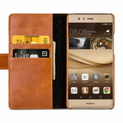 StilGut - Huawei P9 Plus Hülle Talis Mit Kreditkartenfach -StilGut Verkaufs-Shop huawei p9 plus huelle talis mit kreditkartenfach cognac 01