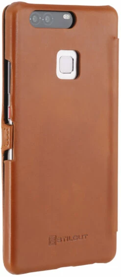 StilGut - Huawei P9 Plus Tasche Book Type Mit Clip -StilGut Verkaufs-Shop huawei p9 plus tasche book type mit clip cognac 0658f719f5d5a93