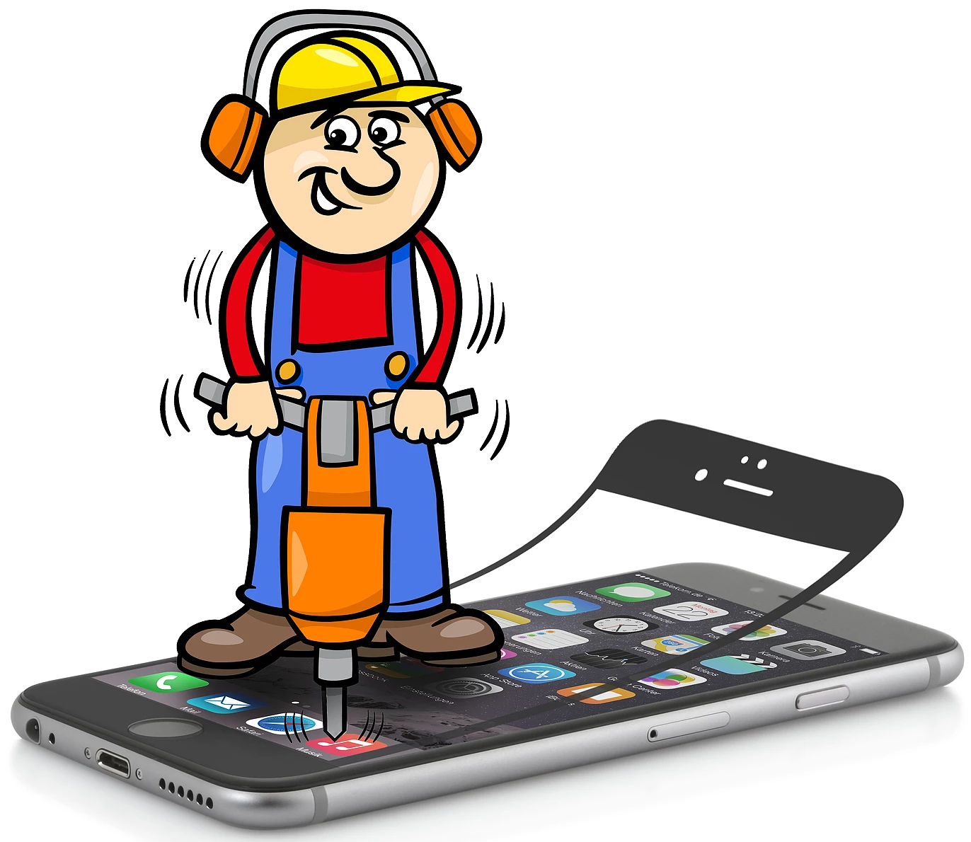 StilGut - Panzerglasfolie Für IPhone 6 Plus & 6s Plus 2er-Pack Schwarzer Rand 4 StilGut - Panzerglasfolie Für IPhone 6 Plus & 6s Plus 2er-Pack Schwarzer Rand – Bild 3