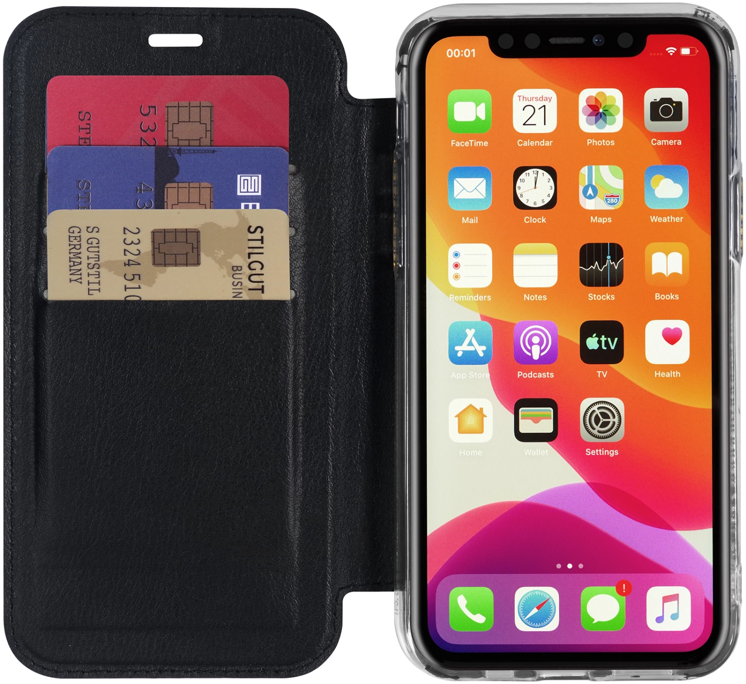 StilGut - IPhone 11 Pro NFC/RFID Blocking Hülle 4 StilGut - IPhone 11 Pro NFC/RFID Blocking Hülle – Bild 2