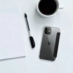 StilGut - IPhone 12 NFC/RFID Blocking Hülle -StilGut Verkaufs-Shop iphone 12 rfid blocking book case black 07