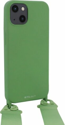 StilGut - Handykette Für IPhone 13 Mini -StilGut Verkaufs-Shop iphone 13 mini lanyard case light green 01