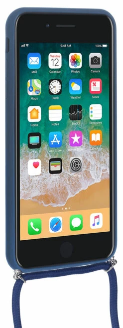 StilGut - Handykette Für IPhone SE Mit Lederrückseite -StilGut Verkaufs-Shop iphone se 2020 smartphone necklace blue 03