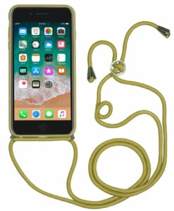StilGut - Handykette Für IPhone SE Mit Lederrückseite -StilGut Verkaufs-Shop iphone se 2020 smartphone necklace green 01