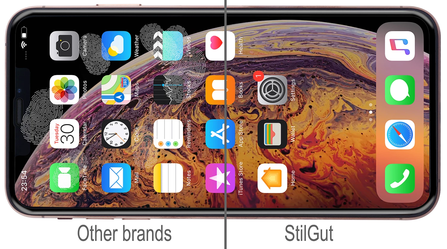 StilGut - IPhone XS Max Panzerglas 3D Full Cover 6 StilGut - IPhone XS Max Panzerglas 3D Full Cover – Bild 4