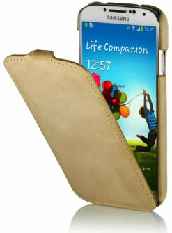 StilGut - UltraSlim Case Für Samsung Galaxy S4 I9500 & I9505 Old Style -StilGut Verkaufs-Shop ledertasche samsung s4 beige 01