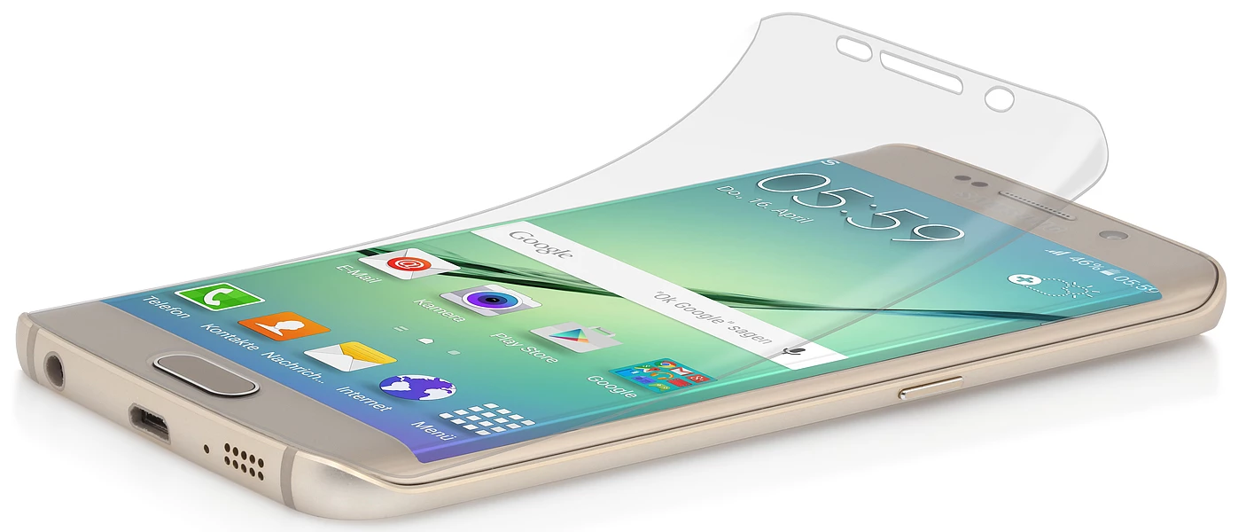 StilGut - Displayschutzfolie Für Galaxy S6 Edge (2er Pack) 4 StilGut - Displayschutzfolie Für Galaxy S6 Edge (2er Pack) – Bild 2