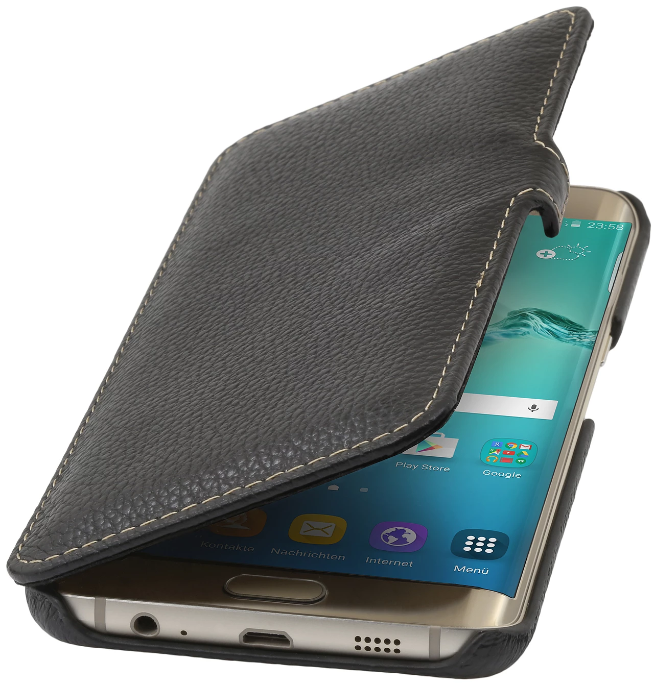 StilGut - Handyhülle Für Galaxy S6 Edge+ Book Type Mit Clip 3 StilGut - Handyhülle Für Galaxy S6 Edge+ Book Type Mit Clip