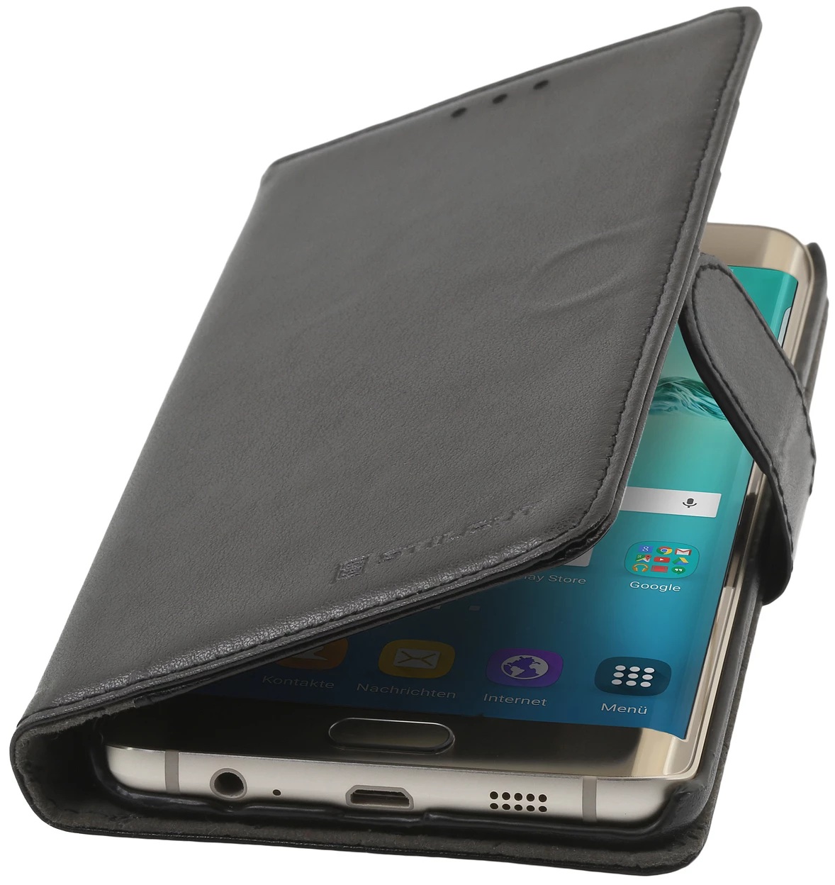 StilGut - Galaxy S6 Edge+ Hülle "Talis" Mit Kreditkartenfach 4 StilGut - Galaxy S6 Edge+ Hülle "Talis" Mit Kreditkartenfach – Bild 2