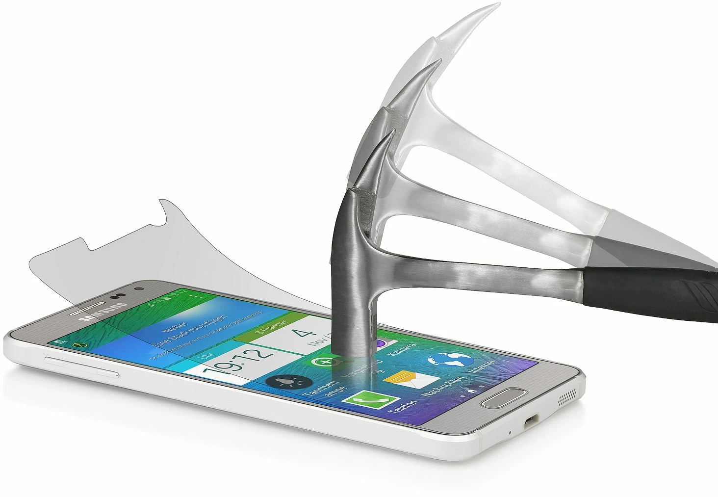 StilGut - Displayschutzfolie "Panzerglas" Für Galaxy Alpha (2er-Pack) 3 StilGut - Displayschutzfolie "Panzerglas" Für Galaxy Alpha (2er-Pack)