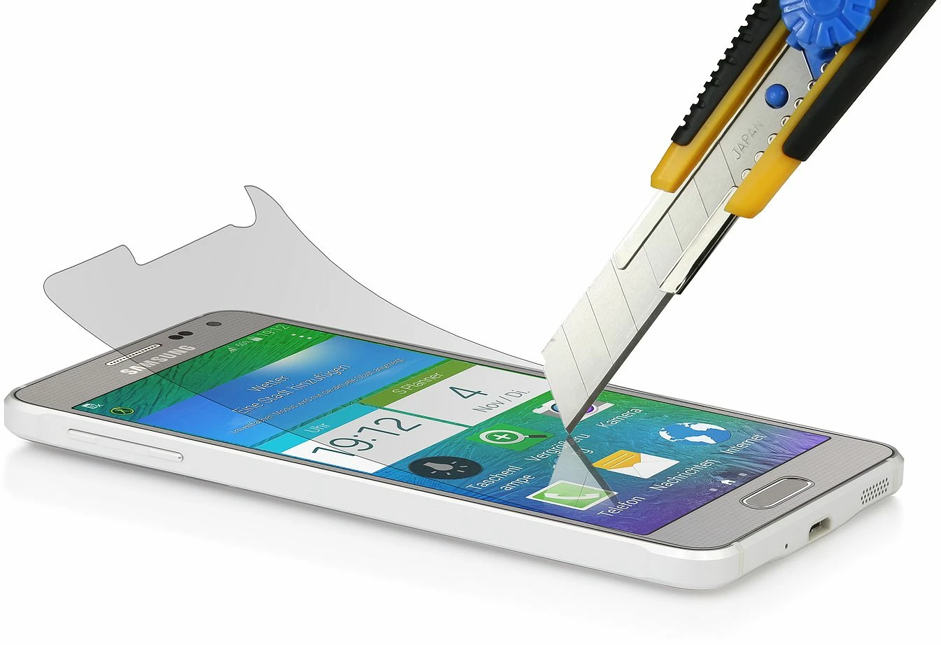 StilGut - Displayschutzfolie "Panzerglas" Für Galaxy Alpha (2er-Pack) 4 StilGut - Displayschutzfolie "Panzerglas" Für Galaxy Alpha (2er-Pack) – Bild 2