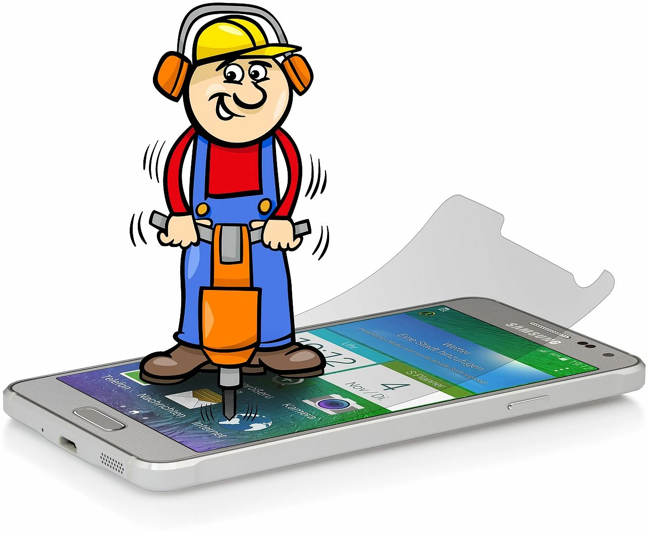 StilGut - Displayschutzfolie "Panzerglas" Für Galaxy Alpha (2er-Pack) 5 StilGut - Displayschutzfolie "Panzerglas" Für Galaxy Alpha (2er-Pack) – Bild 3