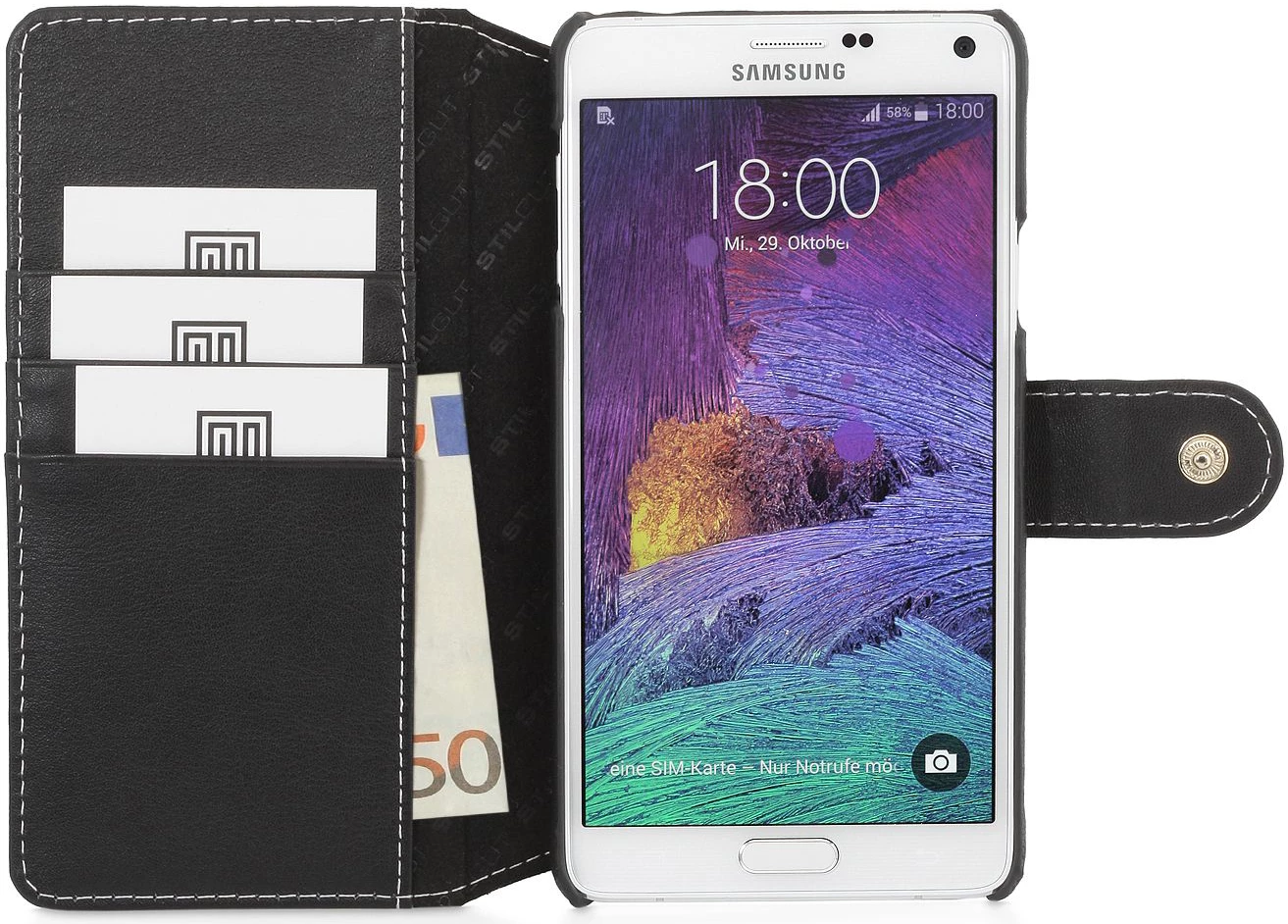 StilGut - Handyhülle Für Samsung Galaxy Note 4 "Talis" Aus Leder 13 StilGut - Handyhülle Für Samsung Galaxy Note 4 "Talis" Aus Leder – Bild 11