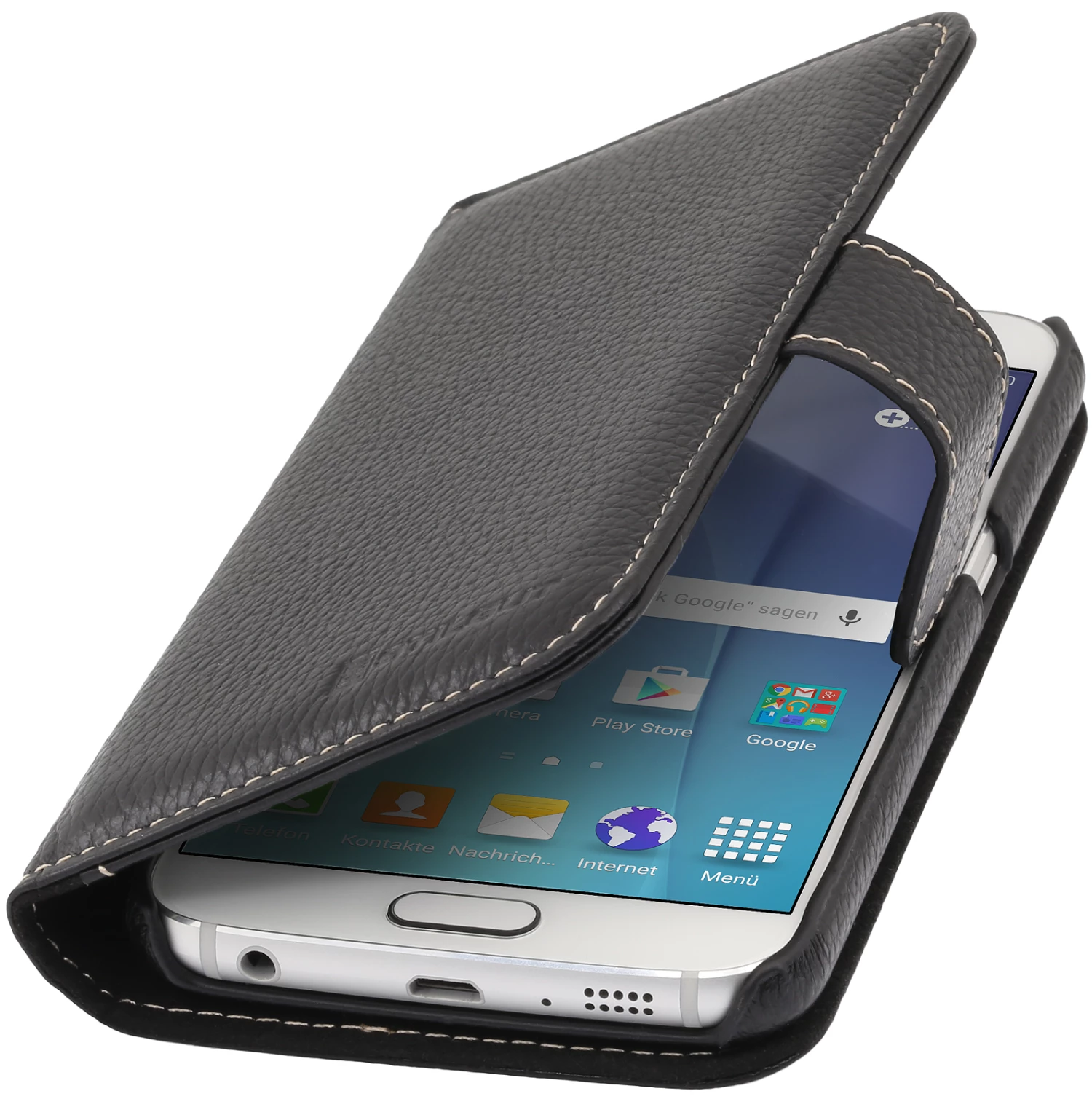 StilGut - Samsung Galaxy S6 Hülle Talis Mit Kreditkartenfach Aus Leder 3 StilGut - Samsung Galaxy S6 Hülle Talis Mit Kreditkartenfach Aus Leder