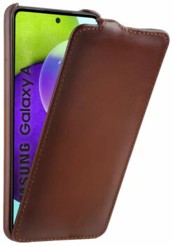 StilGut - Samsung Galaxy A72 Hülle UltraSlim -StilGut Verkaufs-Shop samsung galaxy a72 flip case ultraslim brown 1