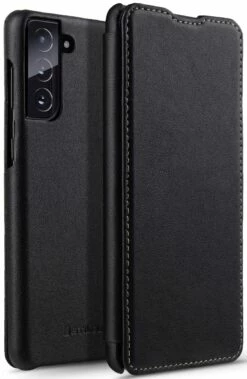 StilGut - Samsung Galaxy S21 Case Book Type -StilGut Verkaufs-Shop samsung galaxy s21 book case black nappa 01