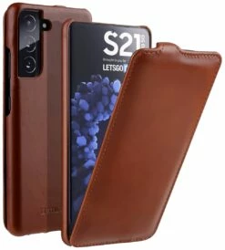 StilGut - Samsung Galaxy S21 Plus Hülle UltraSlim -StilGut Verkaufs-Shop samsung galaxy s21 plus flip case ultraslim brown 01