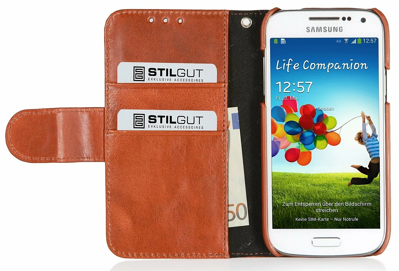 StilGut - Ledertasche "Talis" Für Samsung Galaxy S4 Mini I9195 9 StilGut - Ledertasche "Talis" Für Samsung Galaxy S4 Mini I9195 – Bild 7