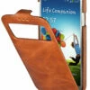 StilGut - Ledertasche Mit Sichtfenster Für Galaxy S4 I9500 & 9505 -StilGut Verkaufs-Shop tasche samsung s4 sichtfenster cogn 1