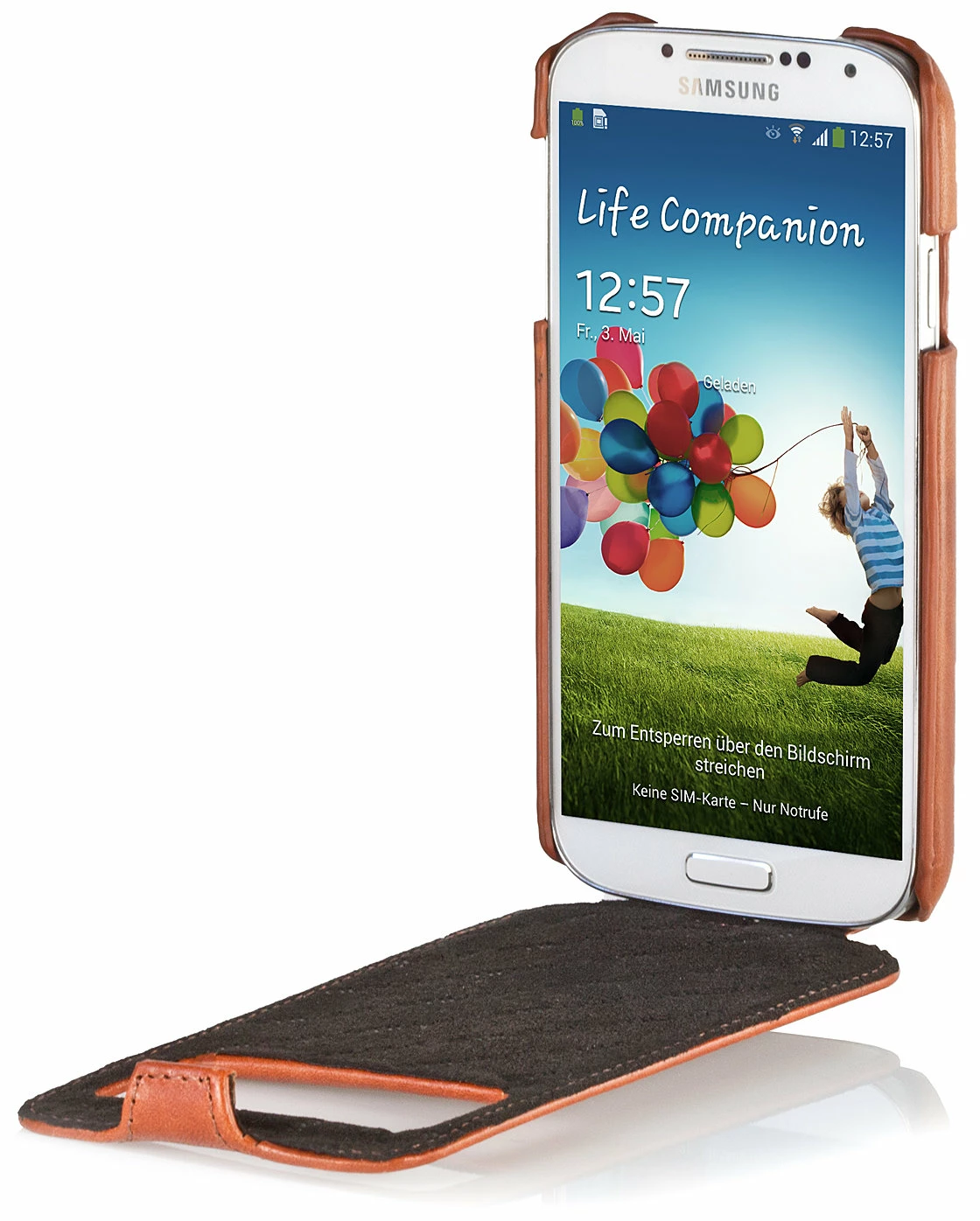 StilGut - Ledertasche Mit Sichtfenster Für Galaxy S4 I9500 & 9505 4 StilGut - Ledertasche Mit Sichtfenster Für Galaxy S4 I9500 & 9505 – Bild 2