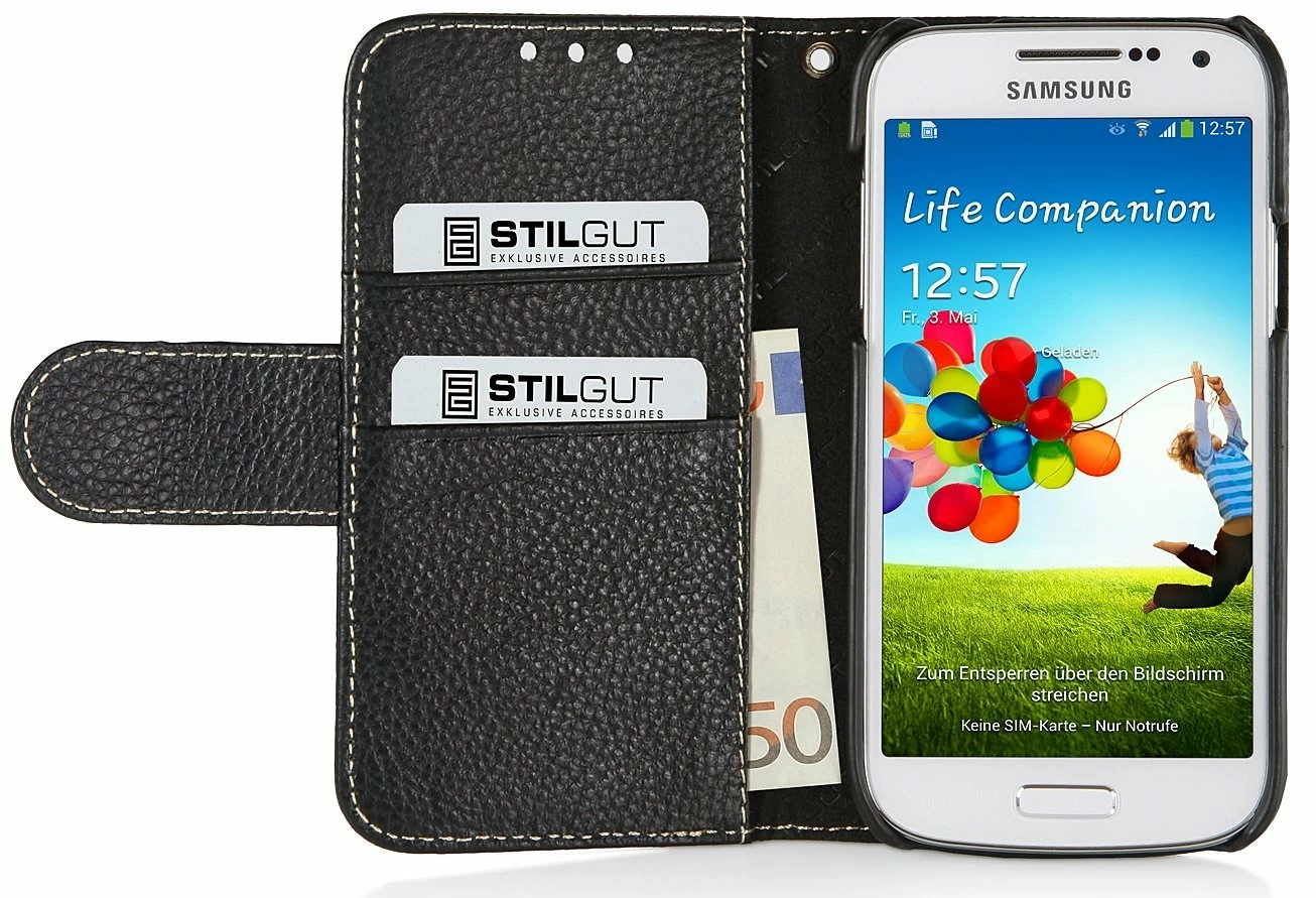 StilGut - Ledertasche "Talis" Für Samsung Galaxy S4 Mini I9195 8 StilGut - Ledertasche "Talis" Für Samsung Galaxy S4 Mini I9195 – Bild 6